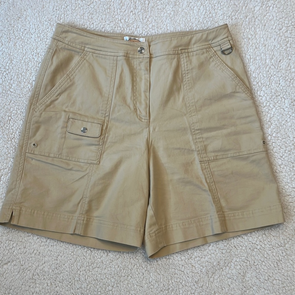 Talbots Khaki Stretch Cargo Shorts